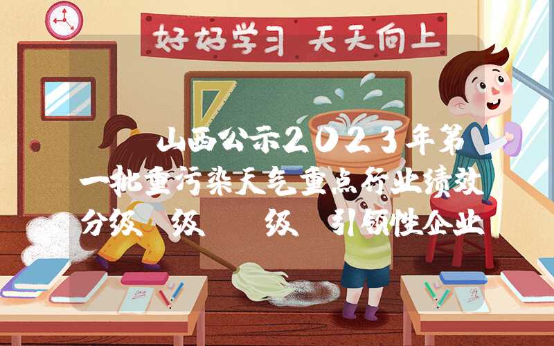 {}山西公示2023年第一批重污染天气重点行业绩效分级A级、B级、引领性企业名单