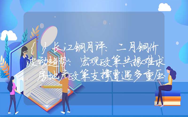 {}长江铜月评：二月铜价波动趋势：宏观政策共振难求，房地产政策支撑遭遇多重压力（2024年2月）