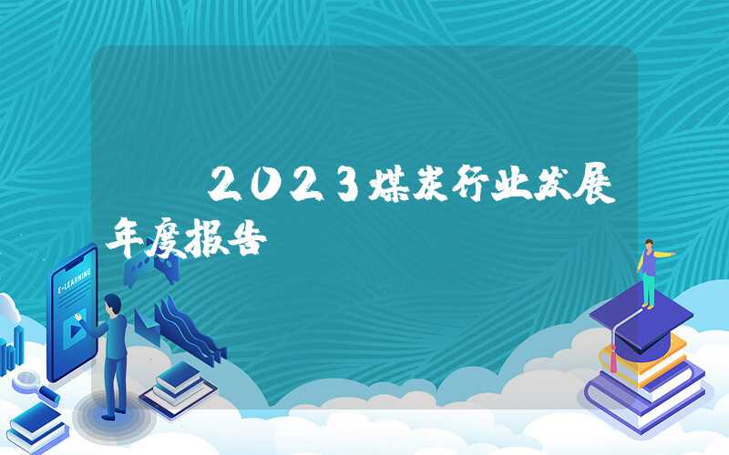 {}2023煤炭行业发展年度报告