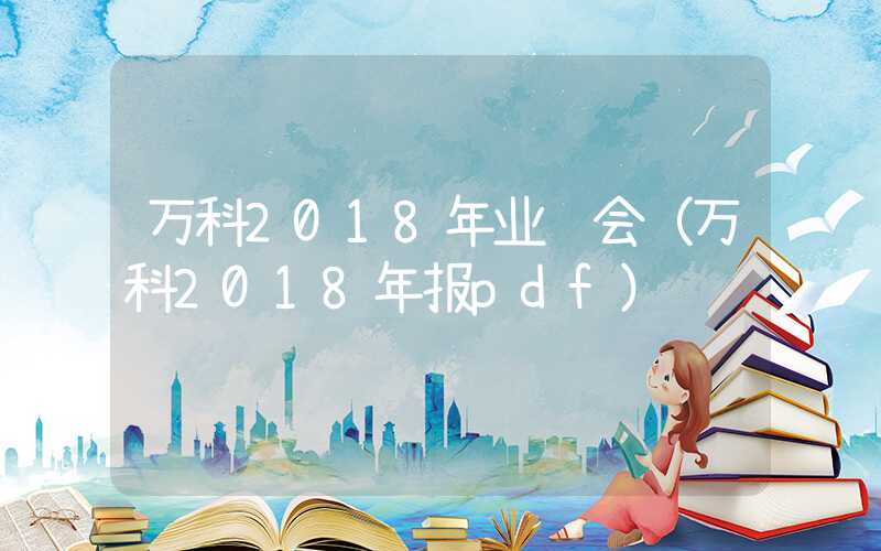 万科2018年业绩会（万科2018年报pdf）