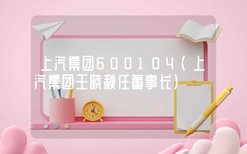 上汽集团600104（上汽集团王晓秋任董事长）