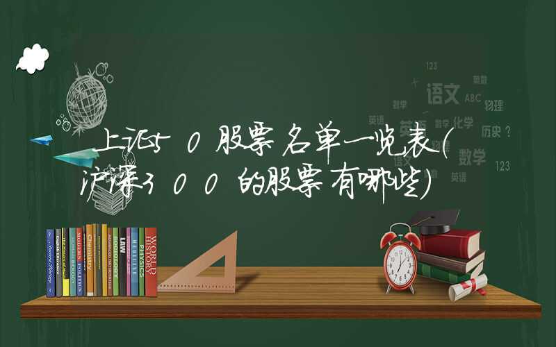 上证50股票名单一览表（沪深300的股票有哪些）