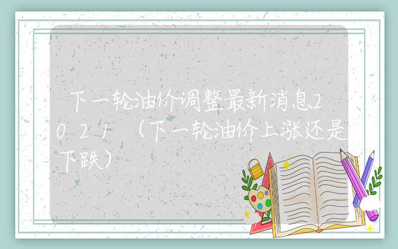 下一轮油价调整最新消息2021（下一轮油价上涨还是下跌）