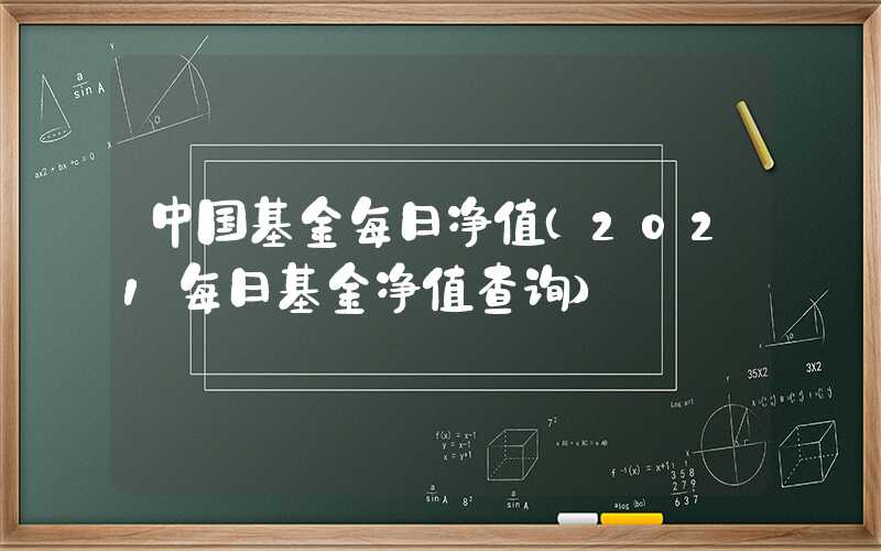 中国基金每日净值（2021每日基金净值查询）