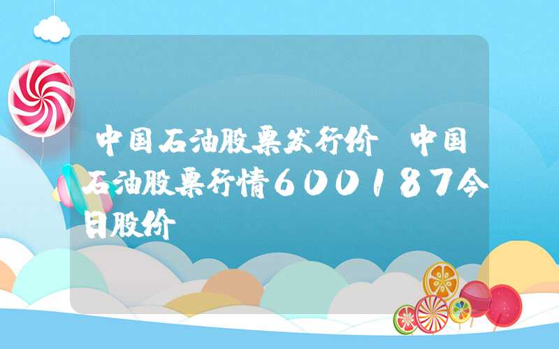 中国石油股票发行价（中国石油股票行情600187今日股价）