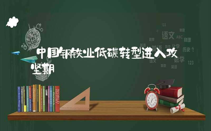 中国钢铁业低碳转型进入攻坚期