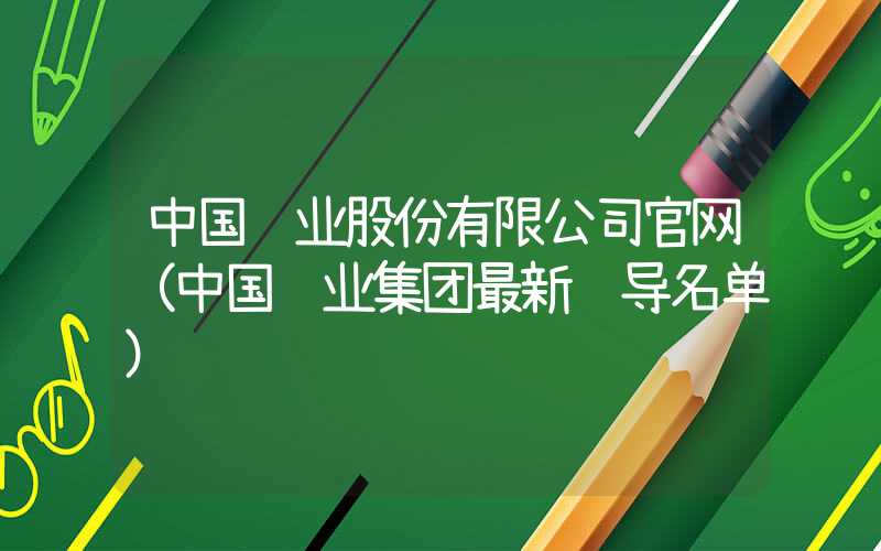 中国铝业股份有限公司官网（中国铝业集团最新领导名单）