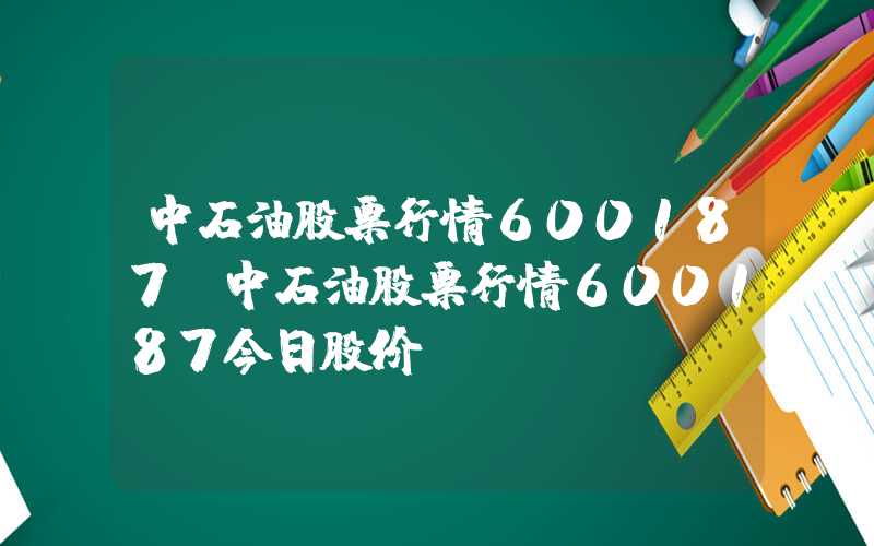 中石油股票行情600187（中石油股票行情600187今日股价）