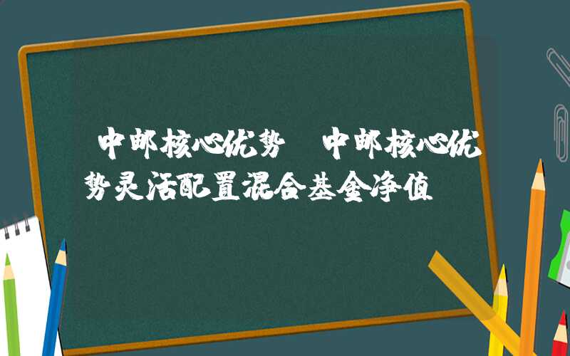 中邮核心优势（中邮核心优势灵活配置混合基金净值）