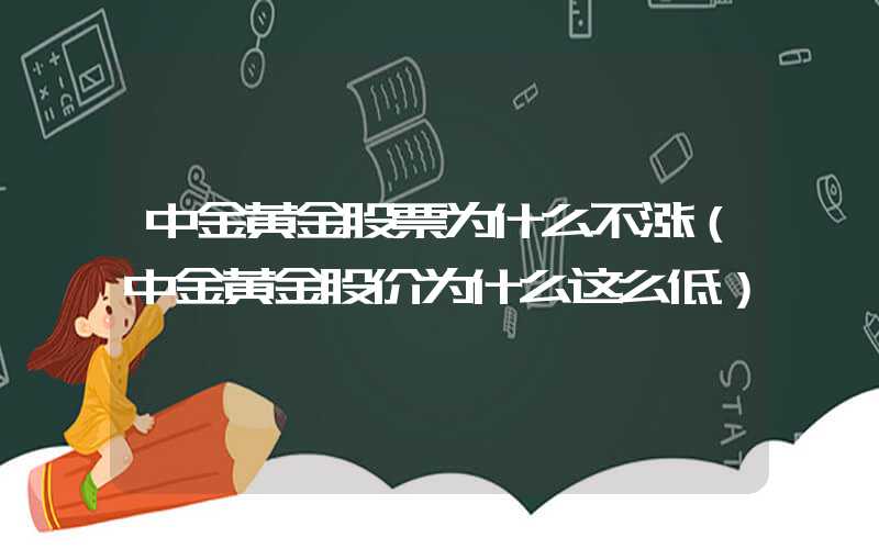 中金黄金股票为什么不涨（中金黄金股价为什么这么低）