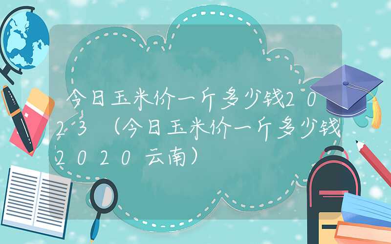 今日玉米价一斤多少钱2023（今日玉米价一斤多少钱2020云南）