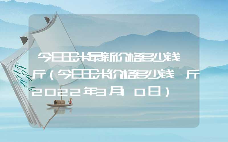 今日玉米最新价格多少钱一斤（今日玉米价格多少钱一斤2022年3月10日）