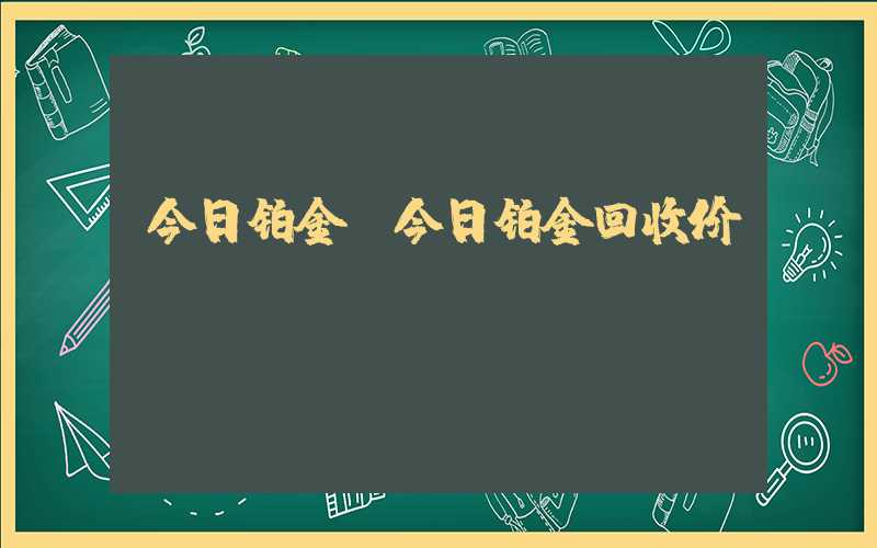 今日铂金（今日铂金回收价）