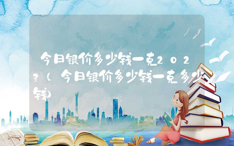 今日银价多少钱一克2023（今日银价多少钱一克多少钱）