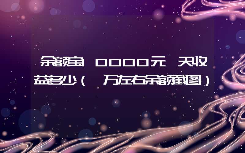 余额宝10000元一天收益多少（一万左右余额截图）