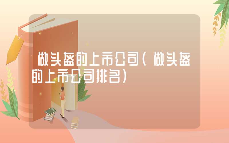 做头盔的上市公司（做头盔的上市公司排名）