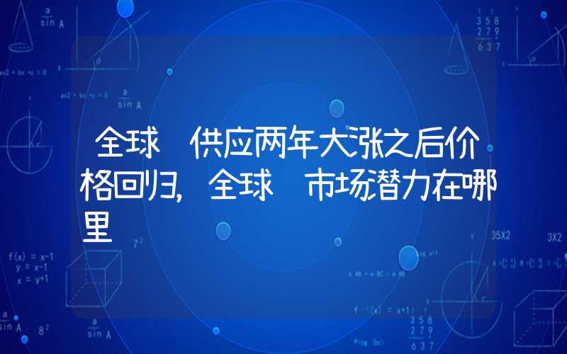 全球锂供应两年大涨之后价格回归，全球锂市场潜力在哪里