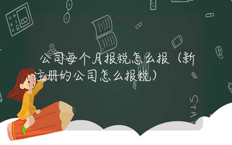 公司每个月报税怎么报（新注册的公司怎么报税）