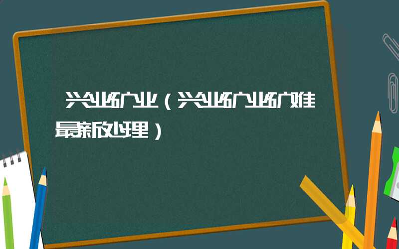 兴业矿业（兴业矿业矿难 最新处理）