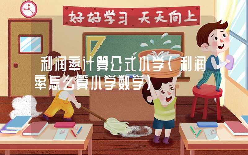 利润率计算公式小学（利润率怎么算小学数学）