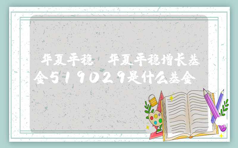 华夏平稳（华夏平稳增长基金519029是什么基金）