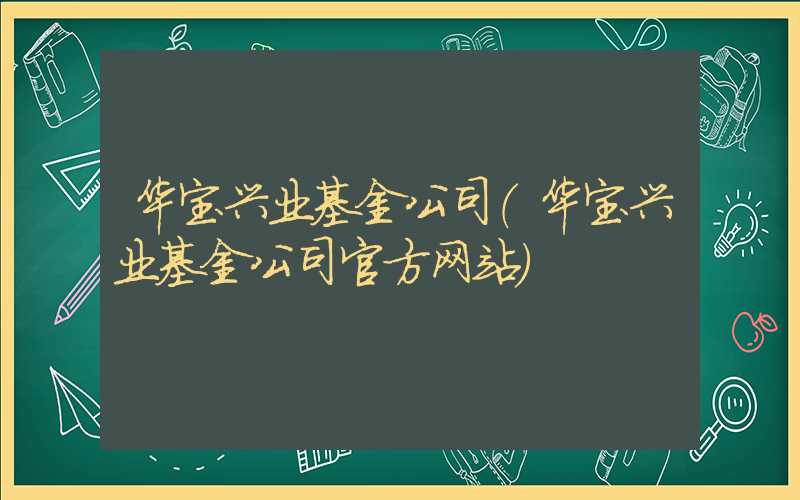 华宝兴业基金公司（华宝兴业基金公司官方网站）