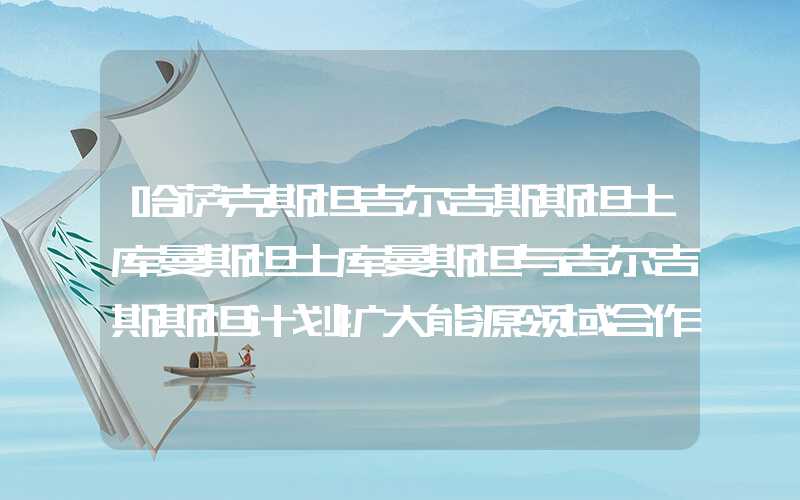 哈萨克斯坦吉尔吉斯斯坦土库曼斯坦土库曼斯坦与吉尔吉斯斯坦计划扩大能源领域合作