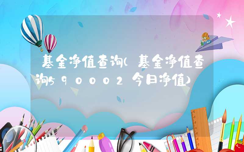 基金净值查询（基金净值查询590002今日净值）