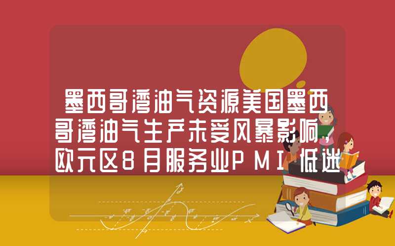 墨西哥湾油气资源美国墨西哥湾油气生产未受风暴影响，欧元区8月服务业PMI低迷