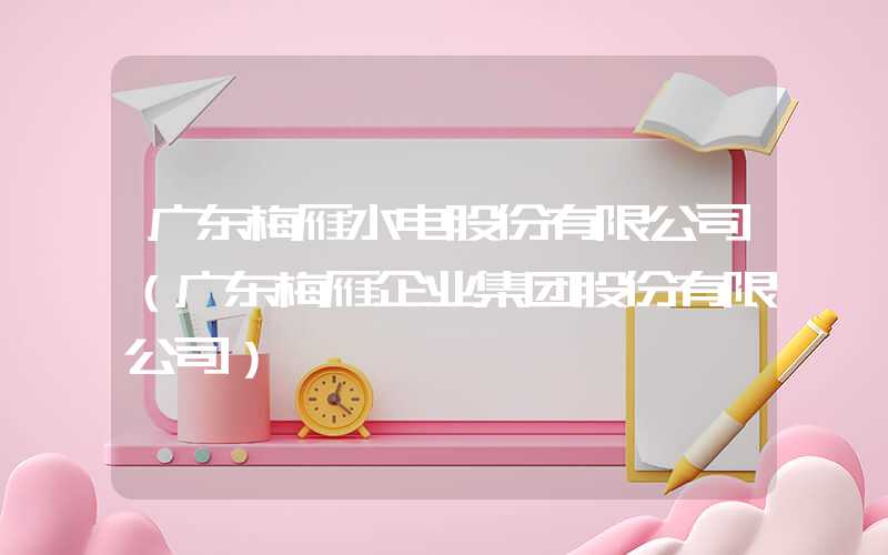 广东梅雁水电股份有限公司（广东梅雁企业集团股份有限公司）