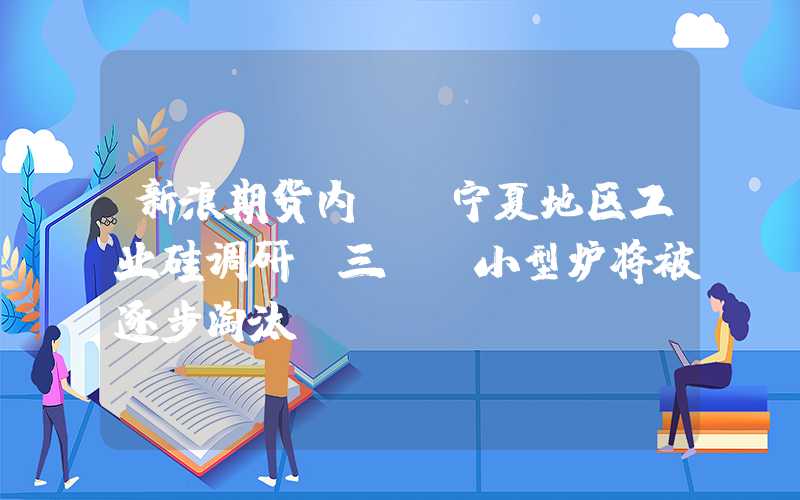 新浪期货内蒙、宁夏地区工业硅调研（三）：小型炉将被逐步淘汰