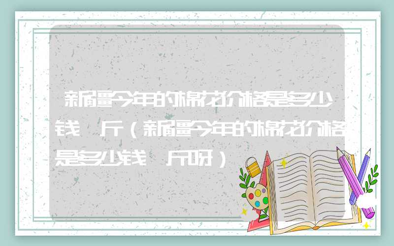 新疆今年的棉花价格是多少钱一斤（新疆今年的棉花价格是多少钱一斤呀）