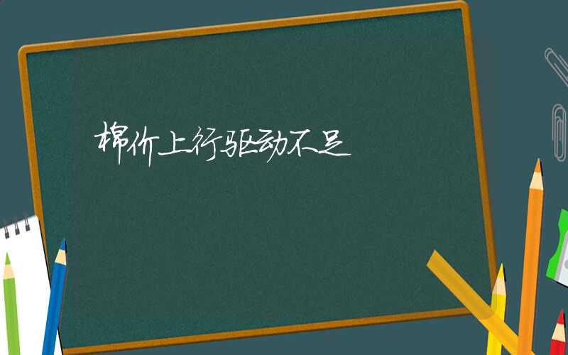 棉价上行驱动不足