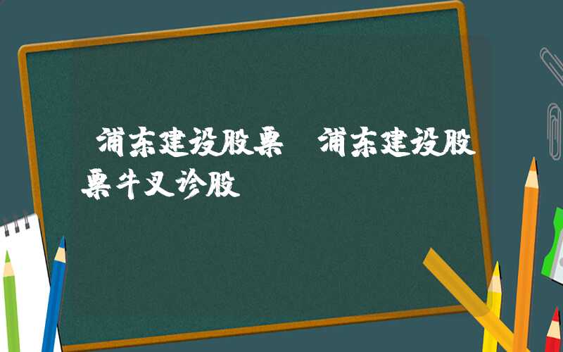 浦东建设股票（浦东建设股票牛叉诊股）