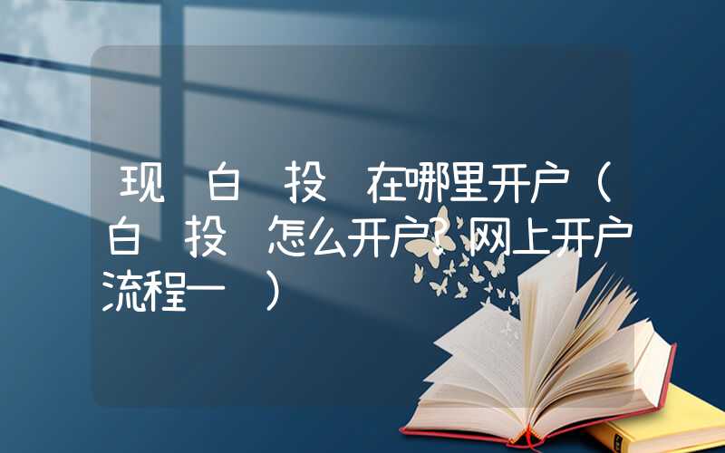 现货白银投资在哪里开户（白银投资怎么开户?网上开户流程一览）