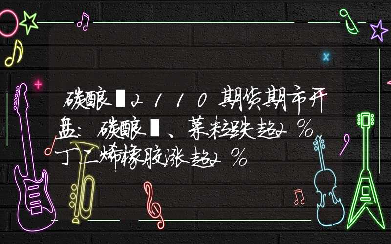 碳酸锂2110期货期市开盘：碳酸锂、菜粕跌超2%，丁二烯橡胶涨超2%