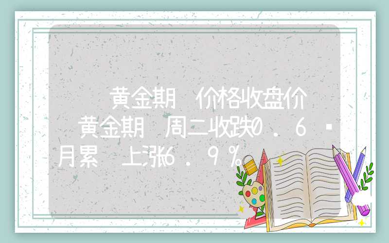 纽约黄金期货价格收盘价纽约黄金期货周二收跌0.6%10月累计上涨6.9%