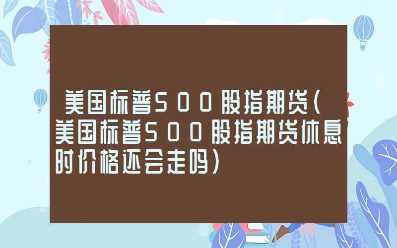 美国标普500股指期货（美国标普500股指期货休息时价格还会走吗）