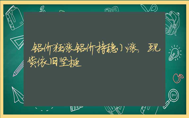 铝价狂涨铝价持稳小涨，现货依旧坚挺