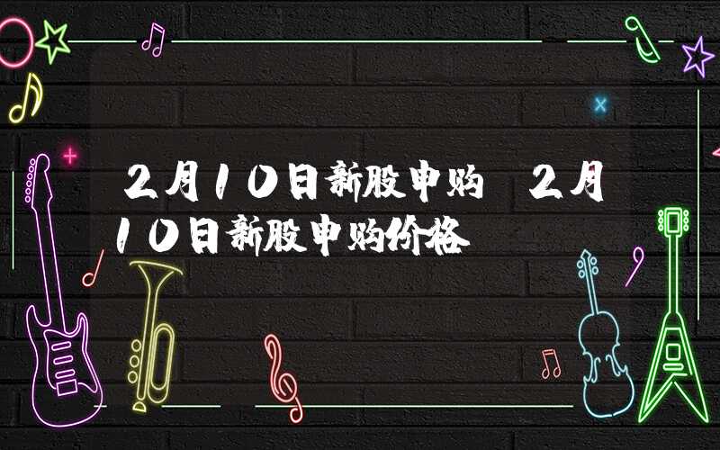 2月10日新股申购（2月10日新股申购价格）