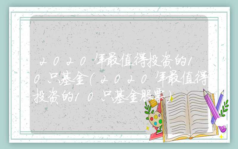 2020年最值得投资的10只基金（2020年最值得投资的10只基金股票）