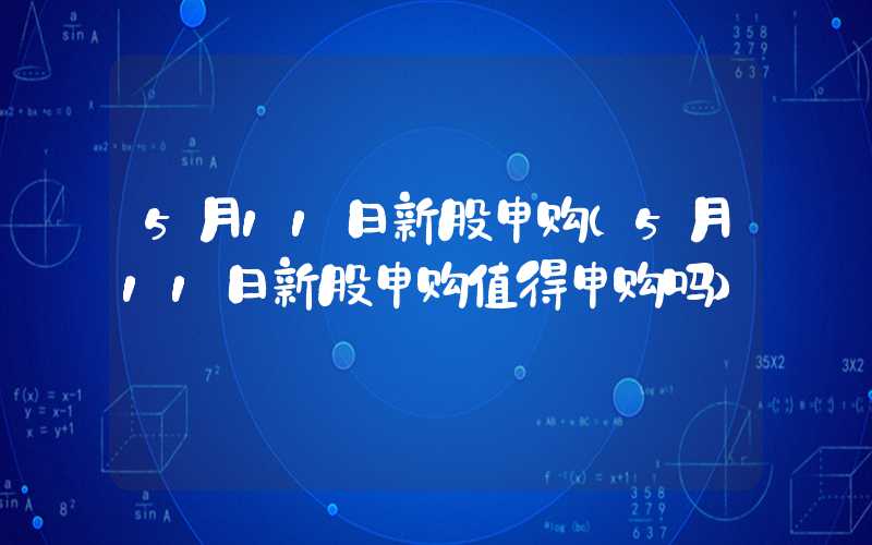 5月11日新股申购（5月11日新股申购值得申购吗）