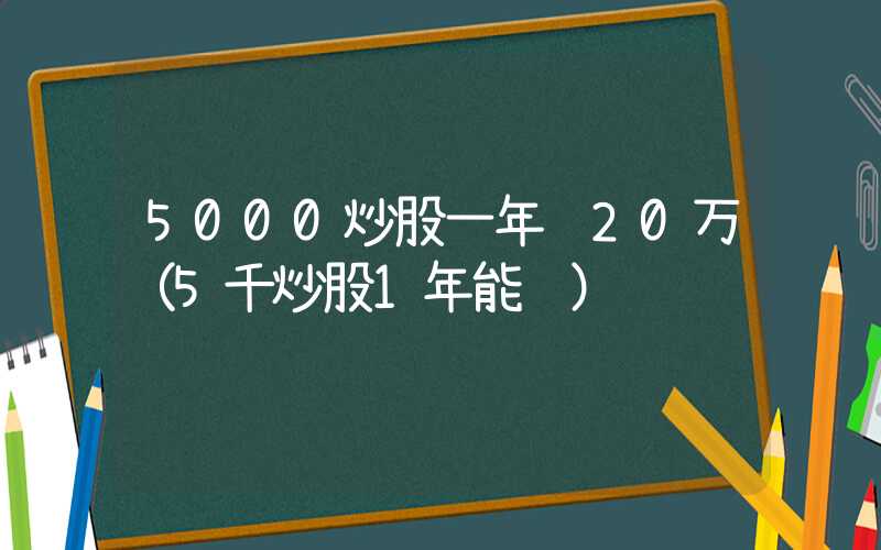 5000炒股一年赚20万（5千炒股1年能赚）