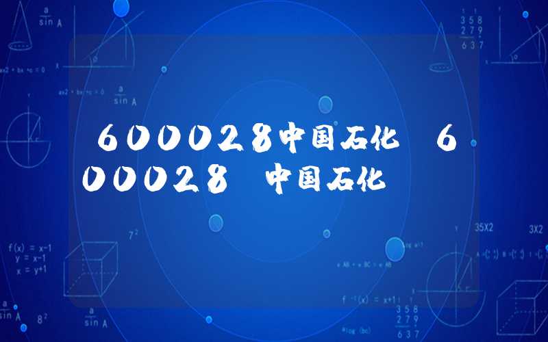 600028中国石化（600028 中国石化）