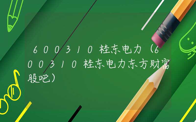 600310桂东电力（600310桂东电力东方财富股吧）