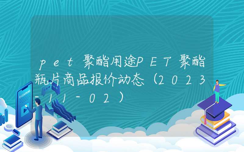 pet聚酯用途PET聚酯瓶片商品报价动态（2023-11-02）