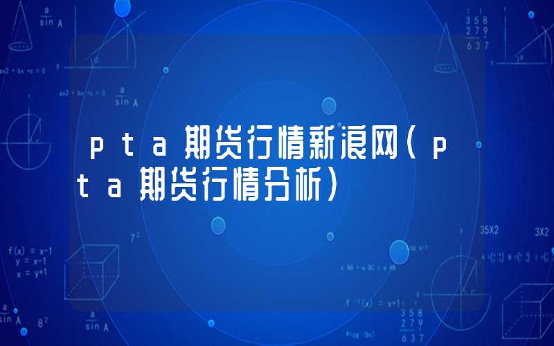 pta期货行情新浪网（pta期货行情分析）