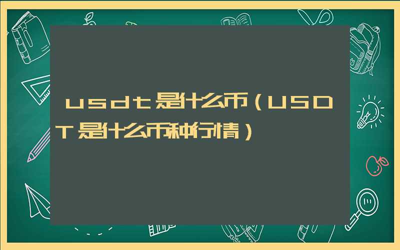 usdt是什么币（USDT是什么币种行情）